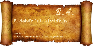 Budaházi Alvián névjegykártya